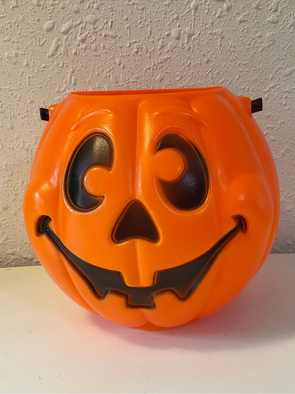 Vintage Pumpkin Halloween Blow Mold Treat Bucket